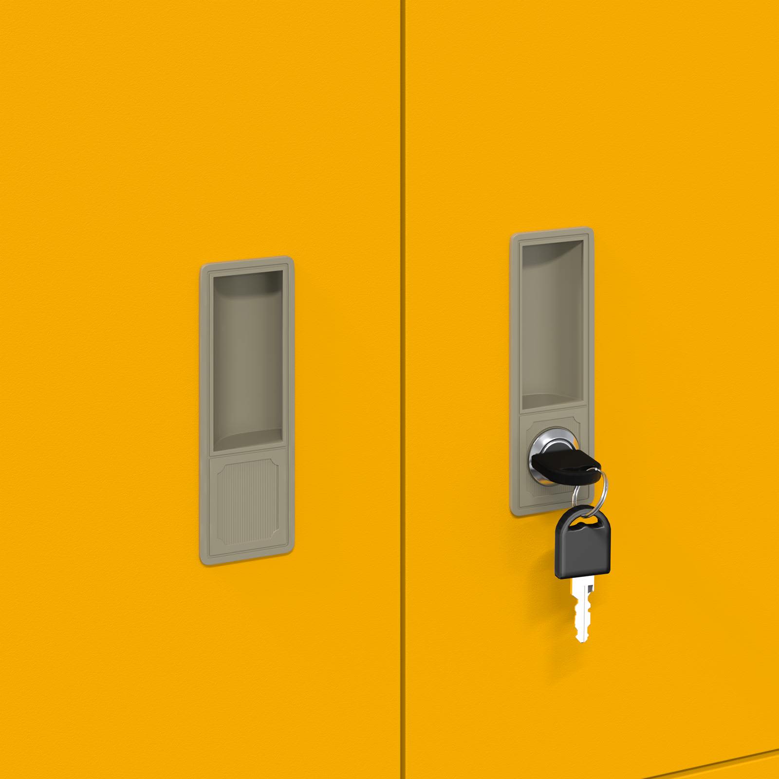 Armadio Giallo senape 80 x 40 x 40 cm Acciaio | homemem39