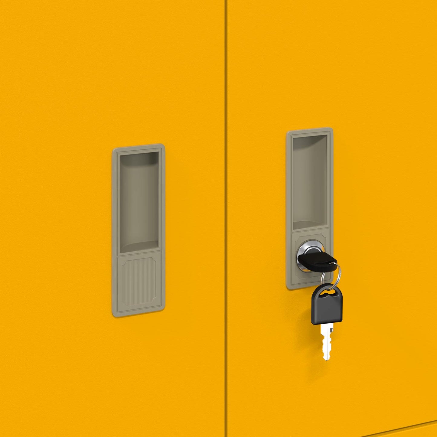 Armadio Giallo senape 80 x 40 x 40 cm Acciaio