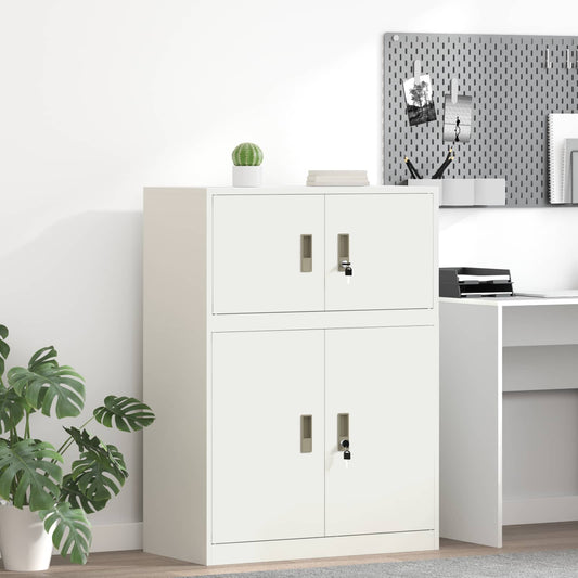 Armadio Bianco 80 x 40 x 40 cm Acciaio | homemem39