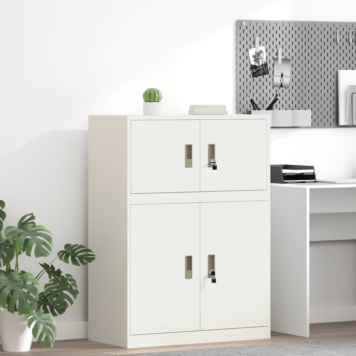Armadio Bianco 80 x 40 x 40 cm Acciaio