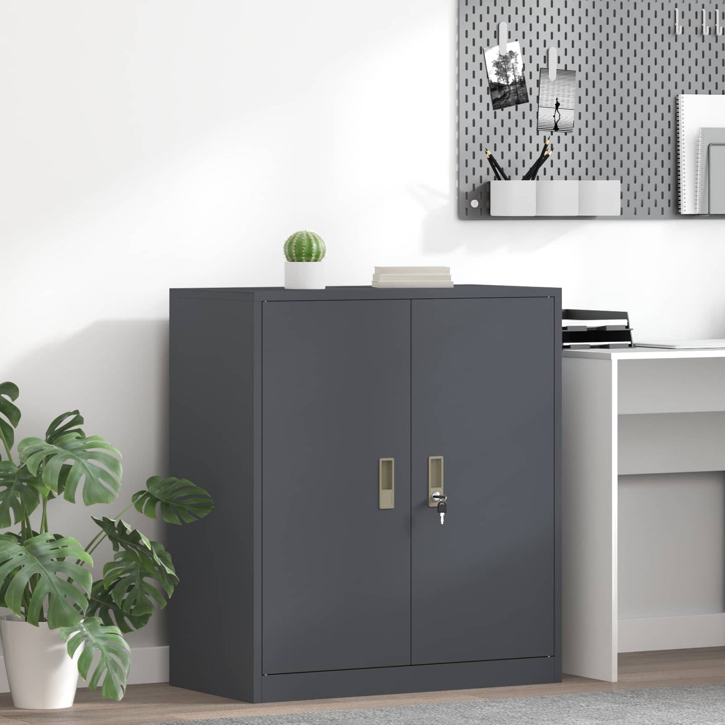 Armadio Antracite 80 x 40 x 90 cm Acciaio | homemem39