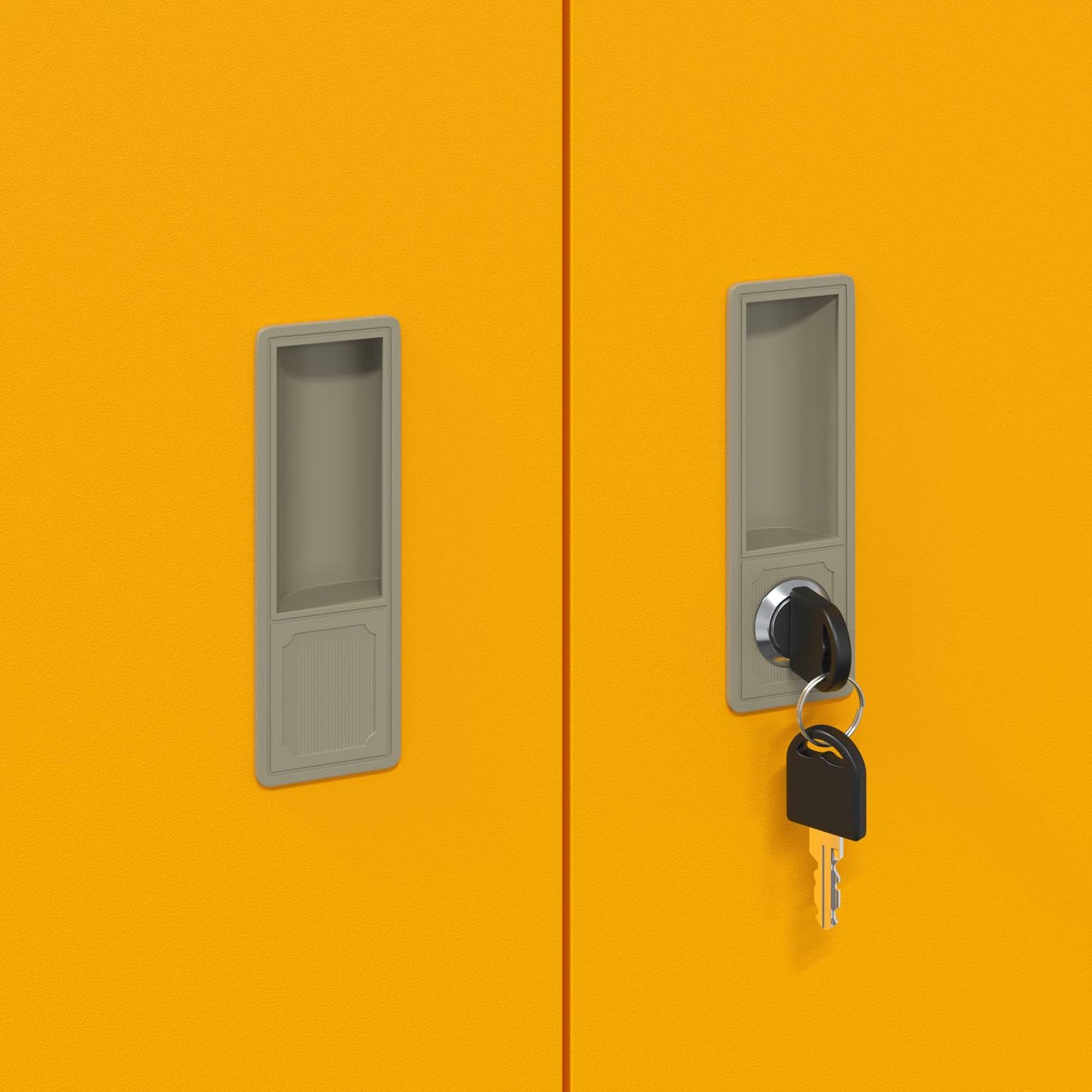 Armadio Giallo senape 80 x 40 x 90 cm Acciaio | homemem39