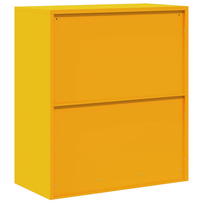 Armadio Giallo senape 80 x 40 x 90 cm Acciaio | homemem39