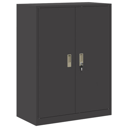 Armadio Nero 80 x 40 x 105 cm Acciaio
