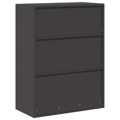 Armadio Nero 80 x 40 x 105 cm Acciaio