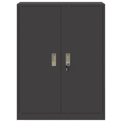 Armadio Nero 80 x 40 x 105 cm Acciaio