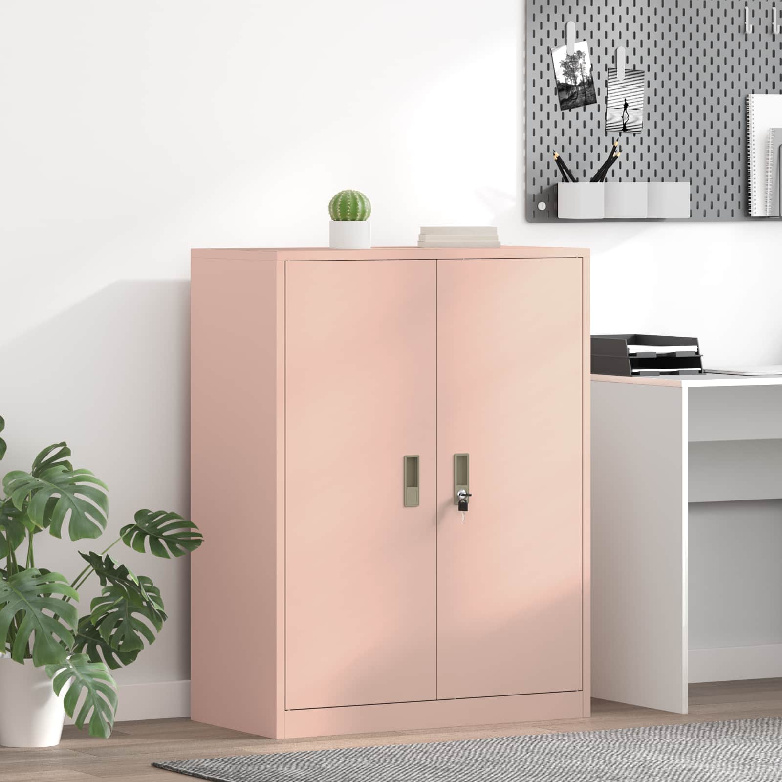 Armadio Rosa 80 x 40 x 105 cm Acciaio | homemem39