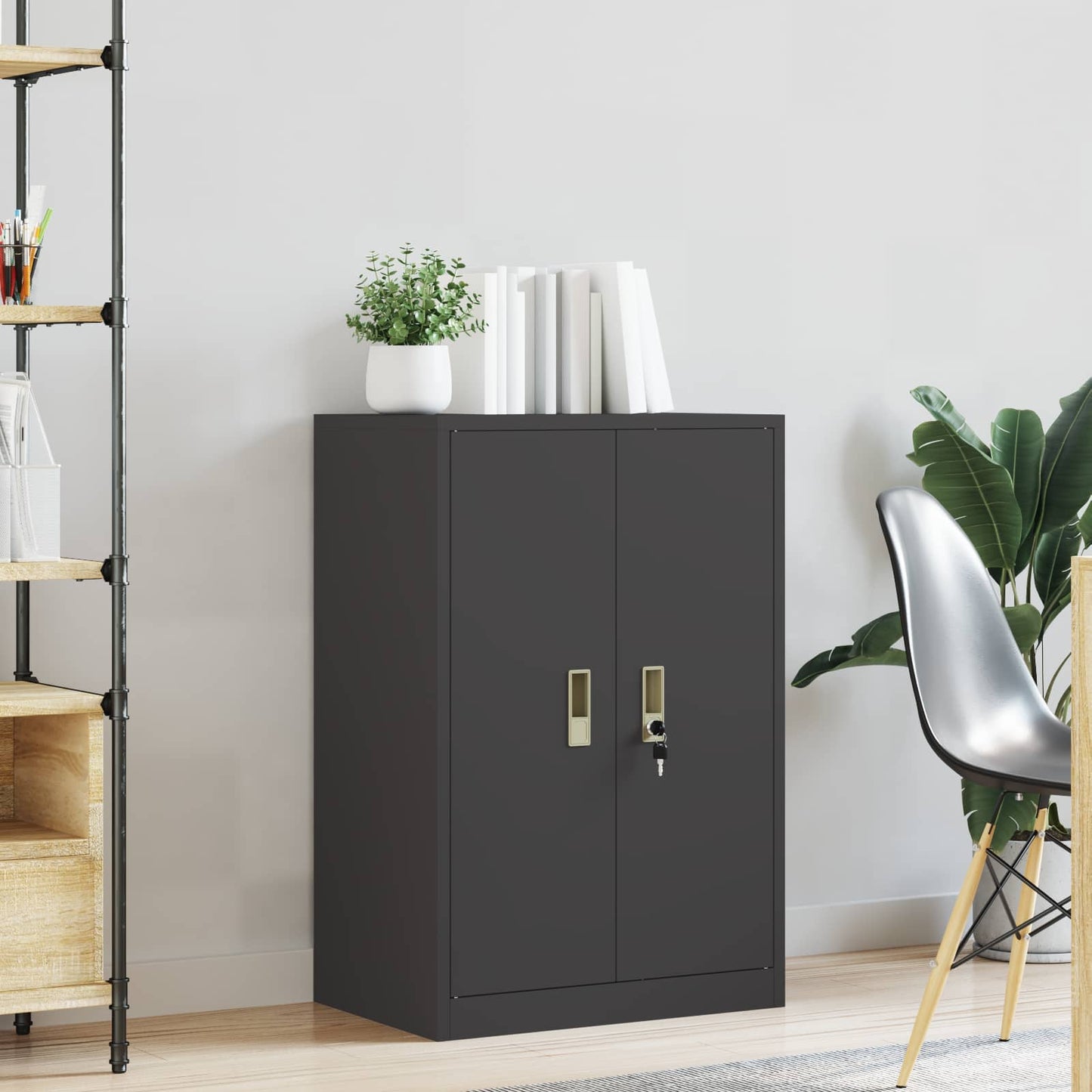 Armadio Nero 60 x 40 x 90 cm Acciaio | homemem39