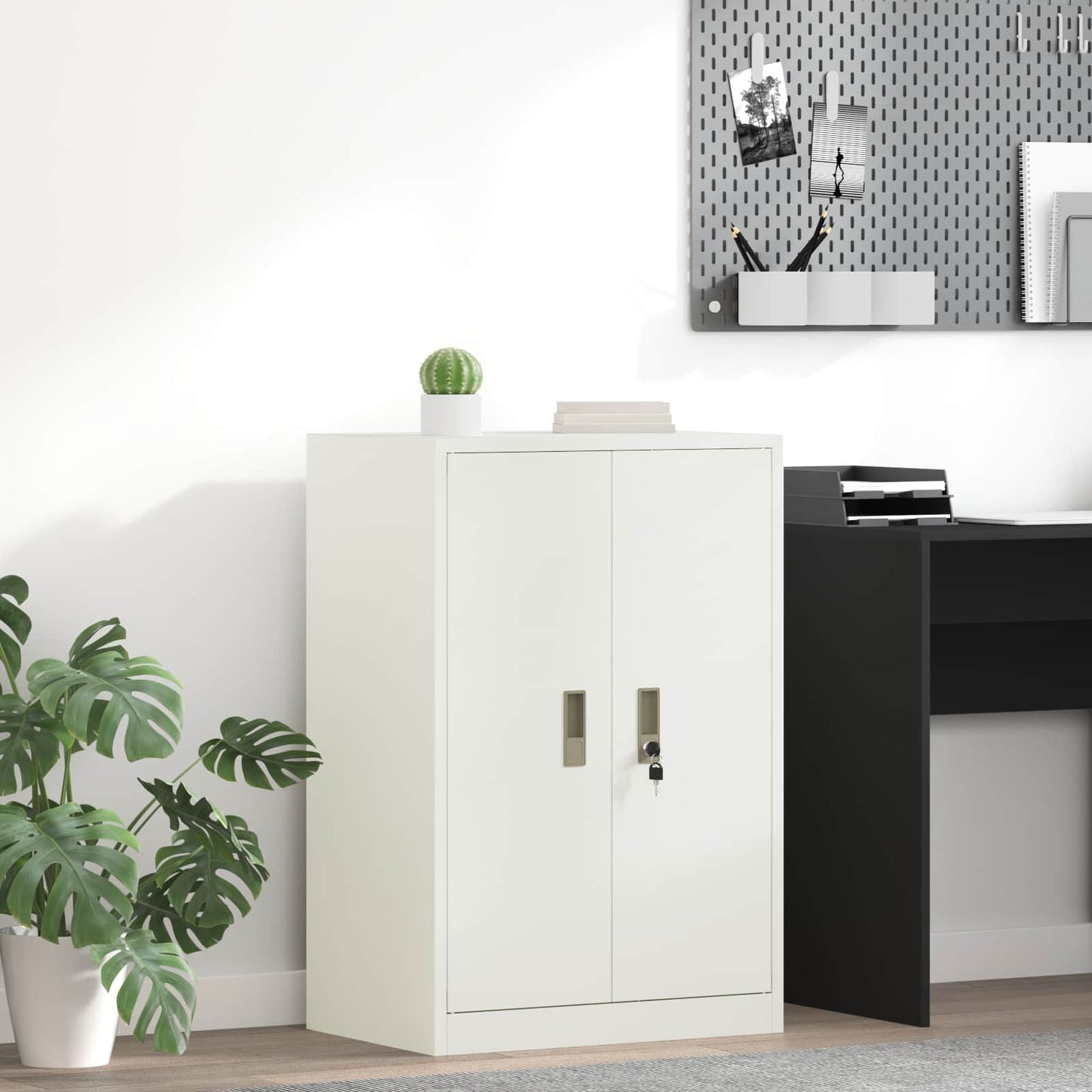 Armadio Bianco 60 x 40 x 90 cm Acciaio | homemem39