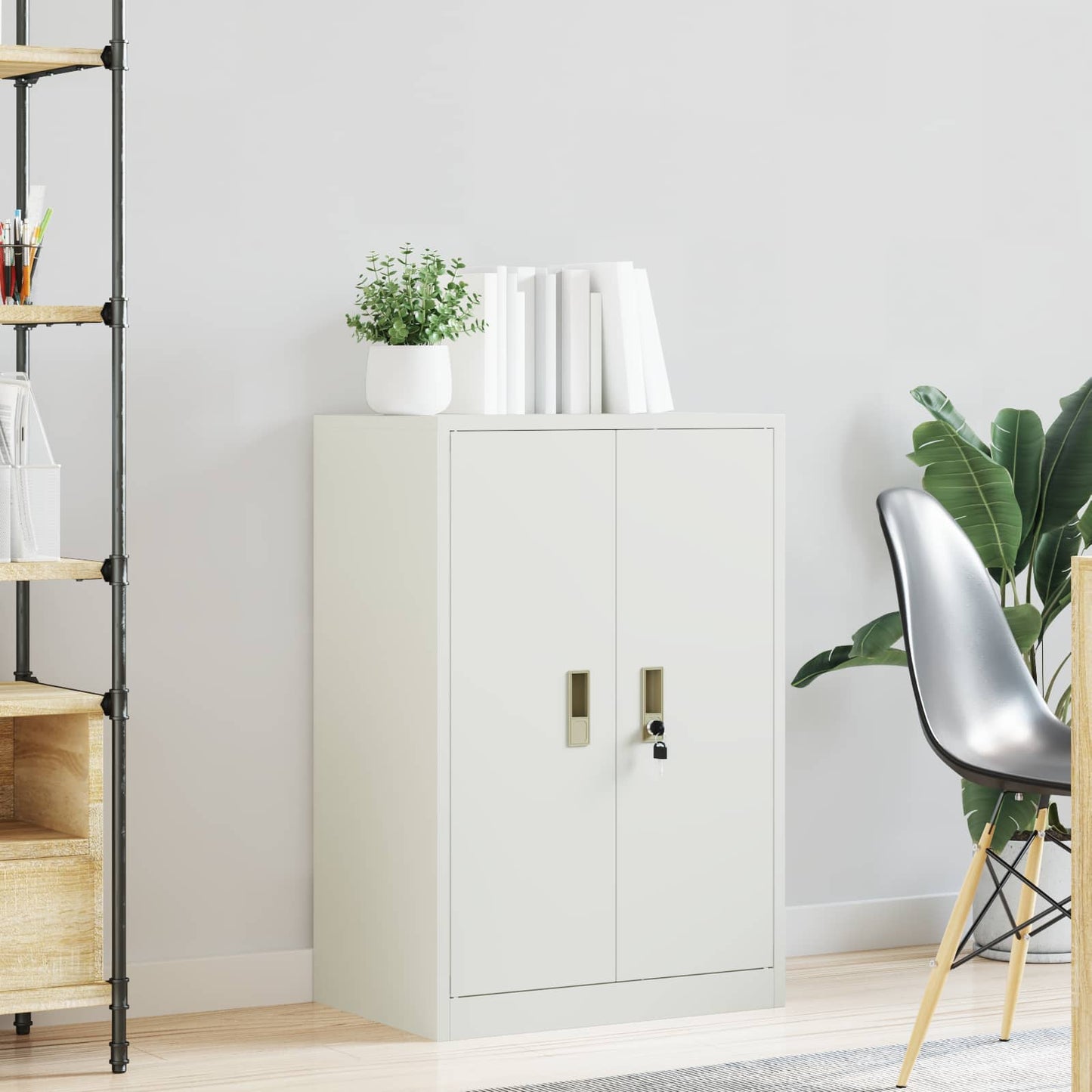 Armadio Bianco 60 x 40 x 90 cm Acciaio | homemem39