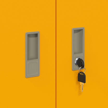 Armadio Giallo senape 60 x 40 x 105 cm Acciaio | homemem39