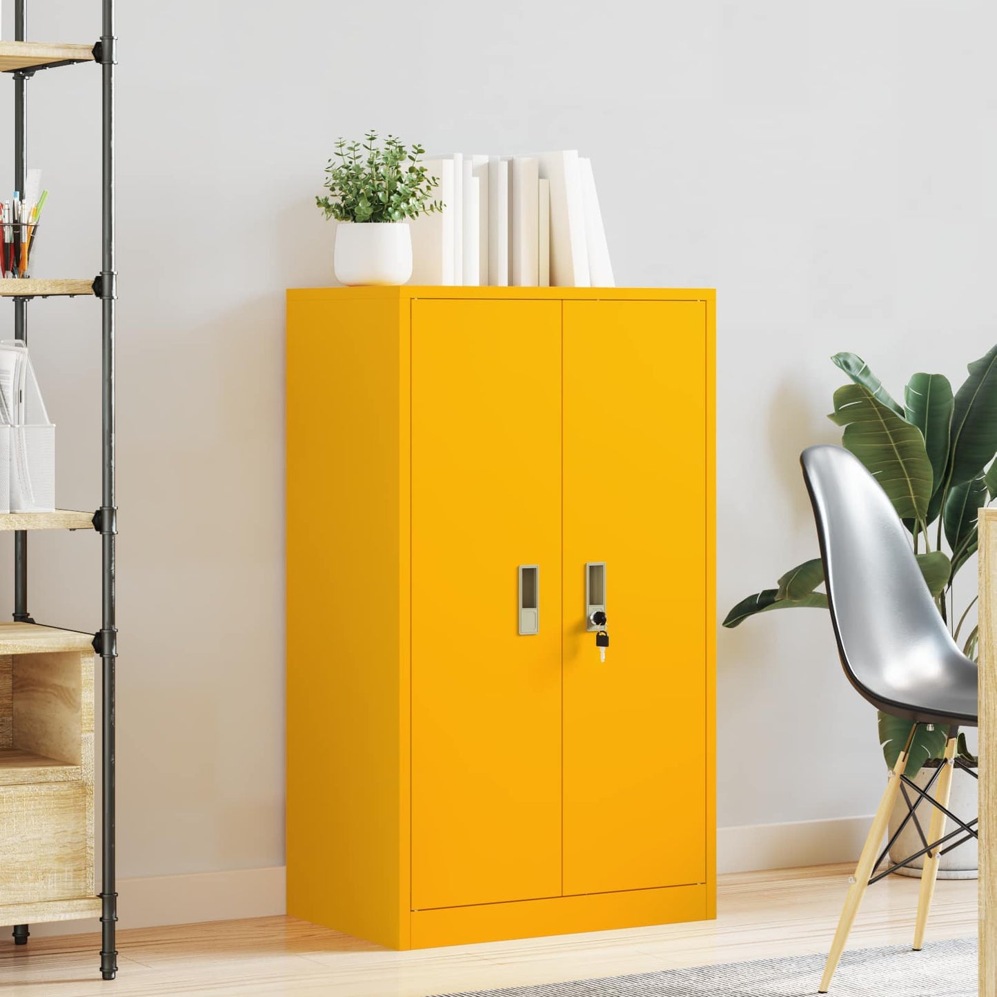 Armadio Giallo senape 60 x 40 x 105 cm Acciaio | homemem39