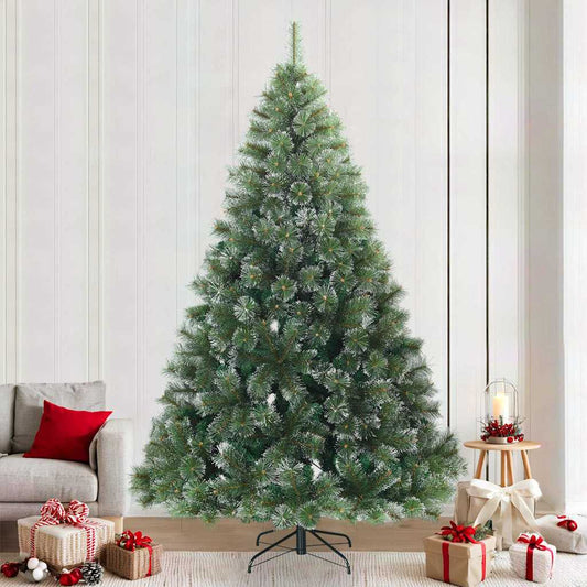 Albero di Natale Artificiale Snodato Foderato di Neve Verde | homemem39