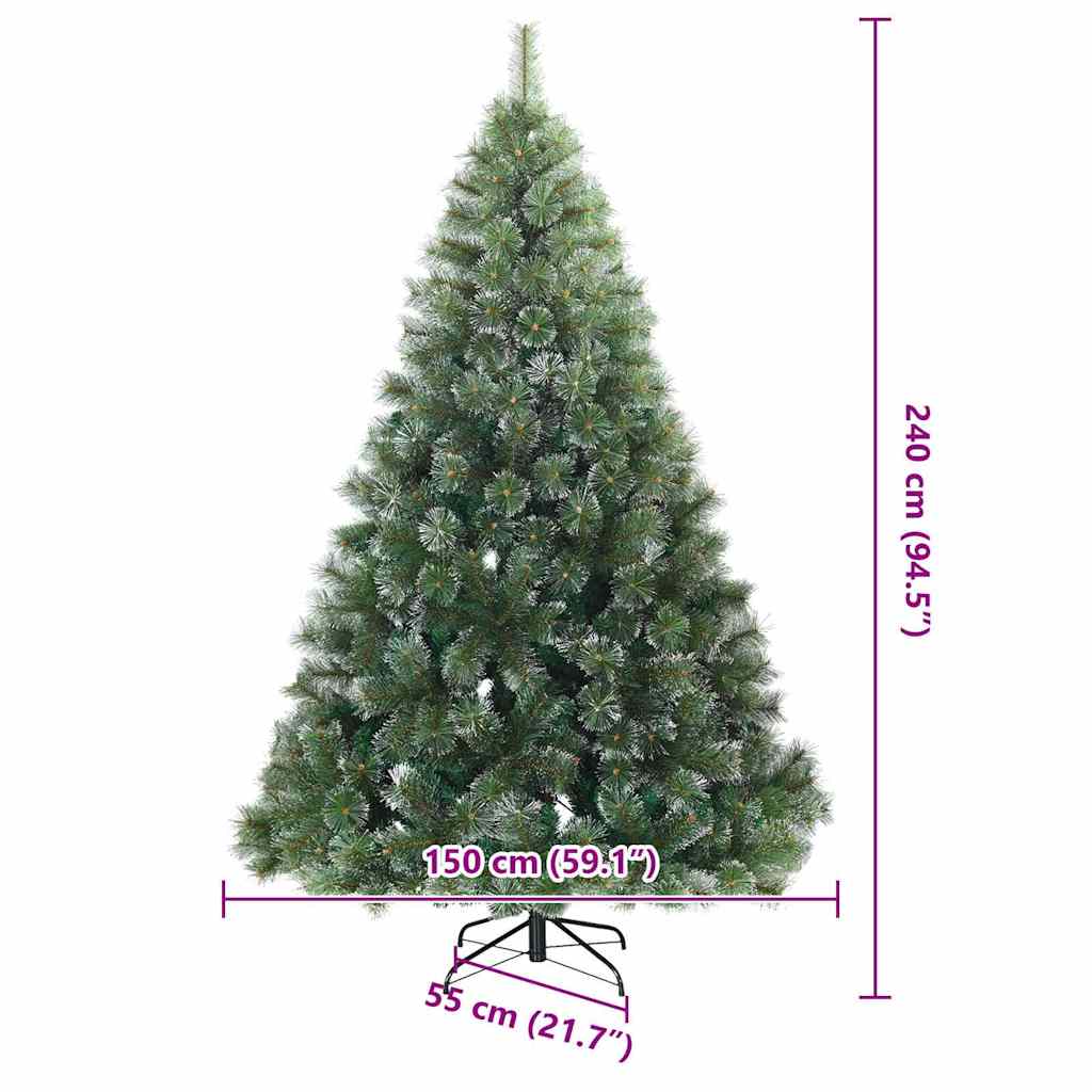 Albero di Natale Artificiale Snodato Foderato di Neve Verde | homemem39