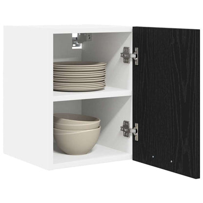 Armadio pensile con porta Rovere Nero e Bianco 30 x 31 x 40 cm