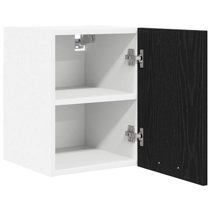 Armadio pensile 2 pcs Rovere Nero e Bianco 30 x 31 x 40 cm | homemem39