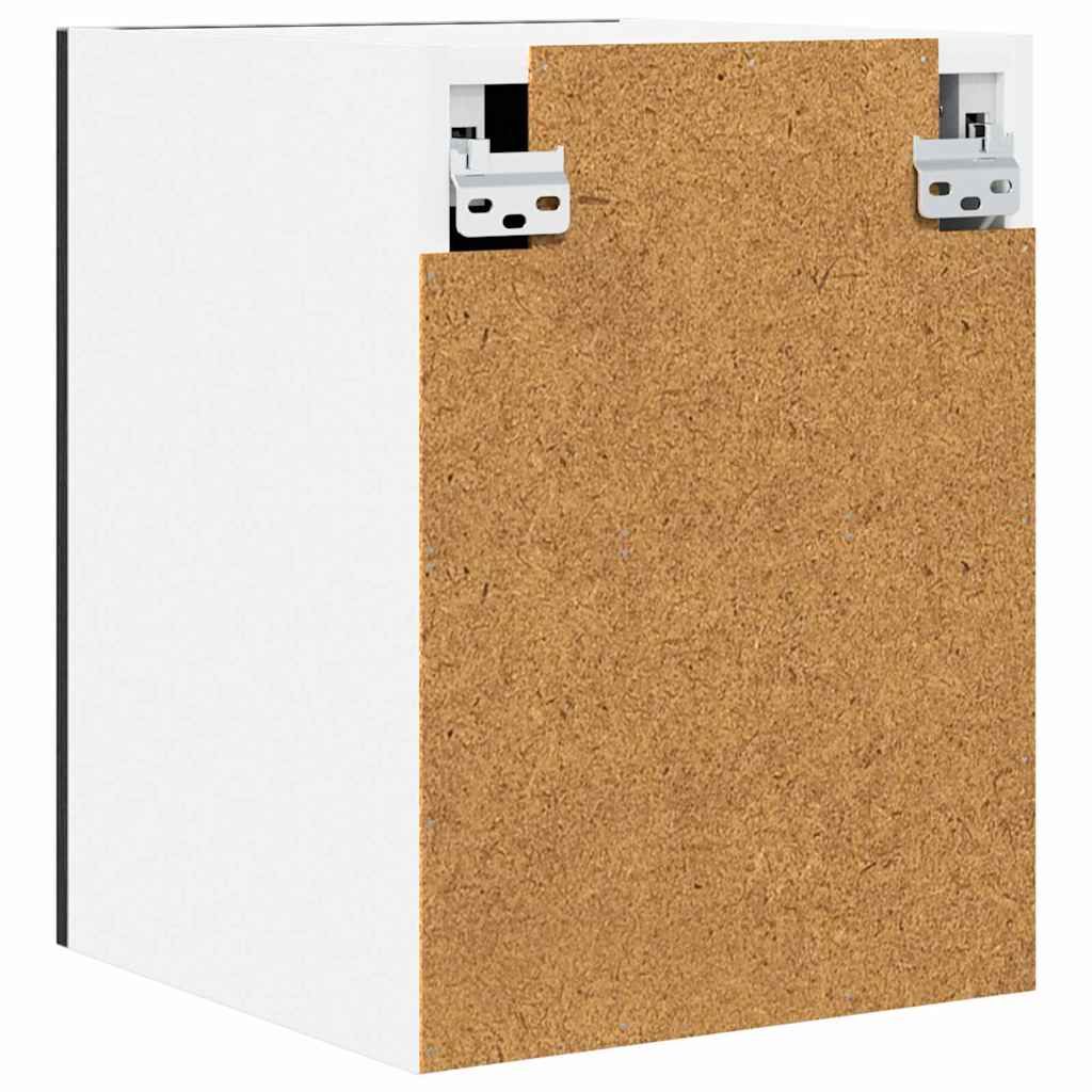 Armadio pensile 2 pcs Rovere Nero e Bianco 30 x 31 x 40 cm