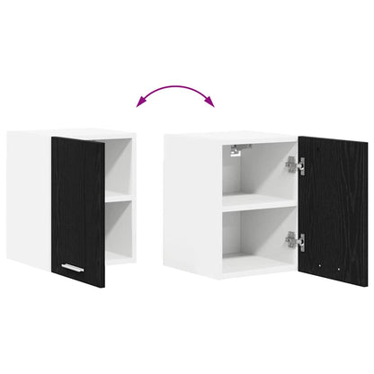 Armadio pensile 2 pcs Rovere Nero e Bianco 30 x 31 x 40 cm