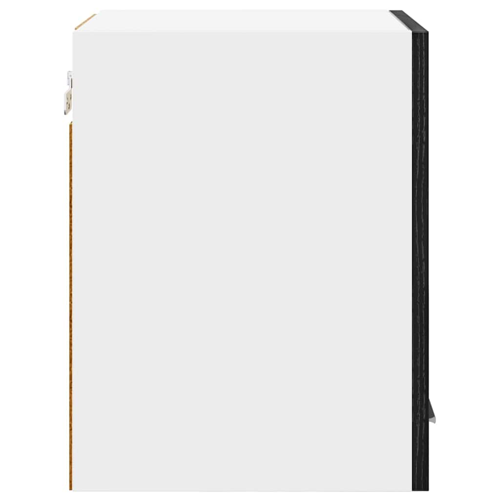 Armadio pensile 2 pcs Rovere Nero e Bianco 30 x 31 x 40 cm | homemem39