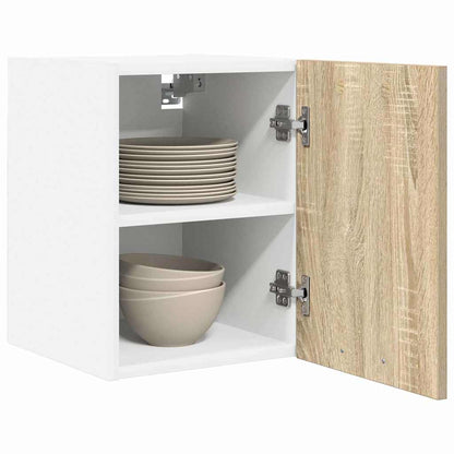 Armadio pensile con porta Riga 2 pcs Quercia Sonoma e Bianca | homemem39