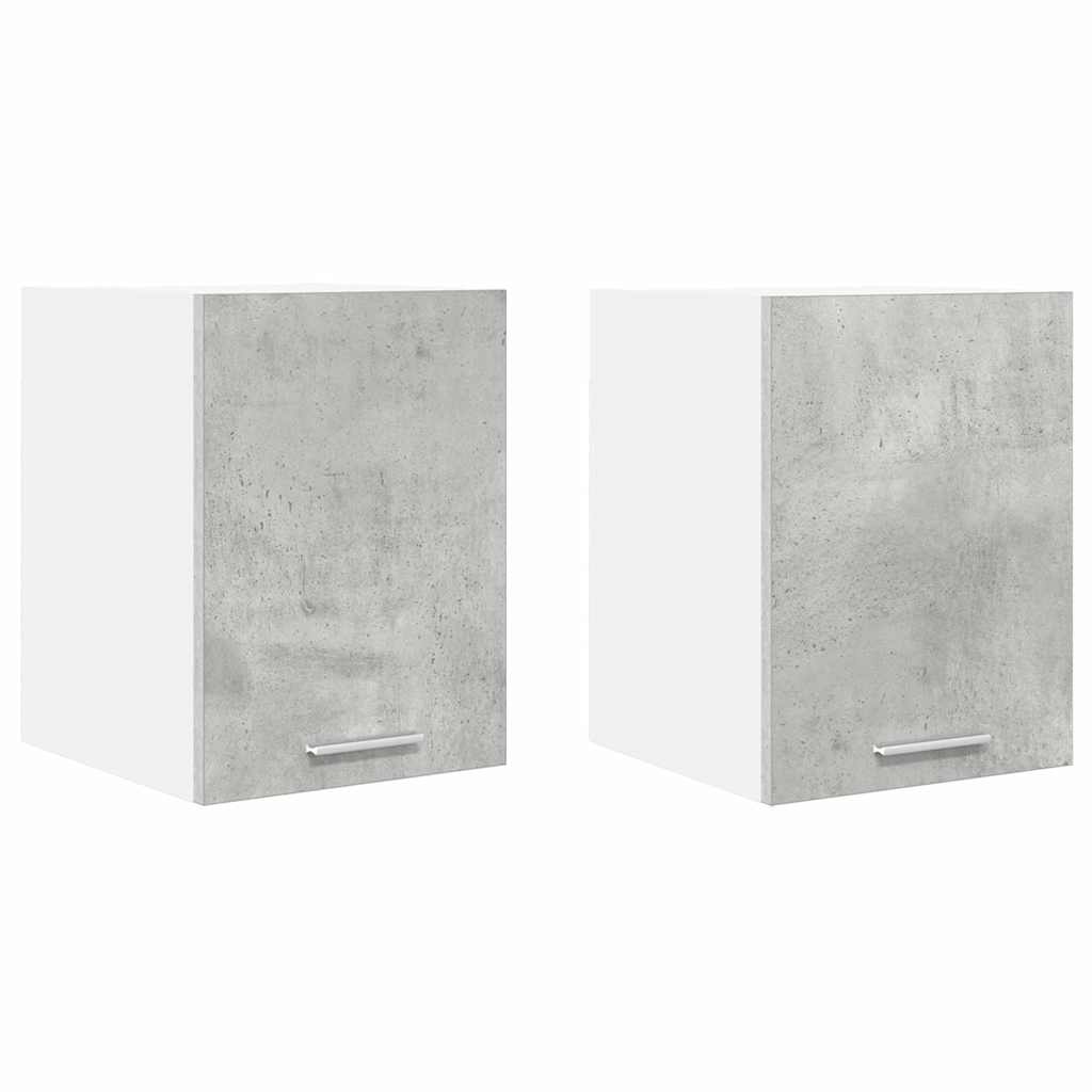 Armadio pensile 2 pcs Grigio Cemento e Bianco 30 x 31 x 40 cm | homemem39