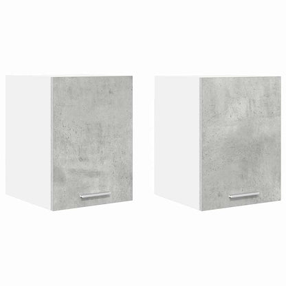 Armadio pensile 2 pcs Grigio Cemento e Bianco 30 x 31 x 40 cm | homemem39