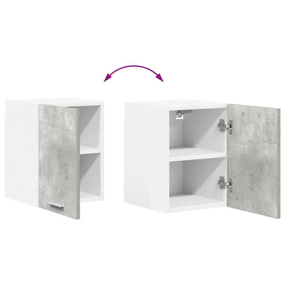 Armadio pensile 2 pcs Grigio Cemento e Bianco 30 x 31 x 40 cm