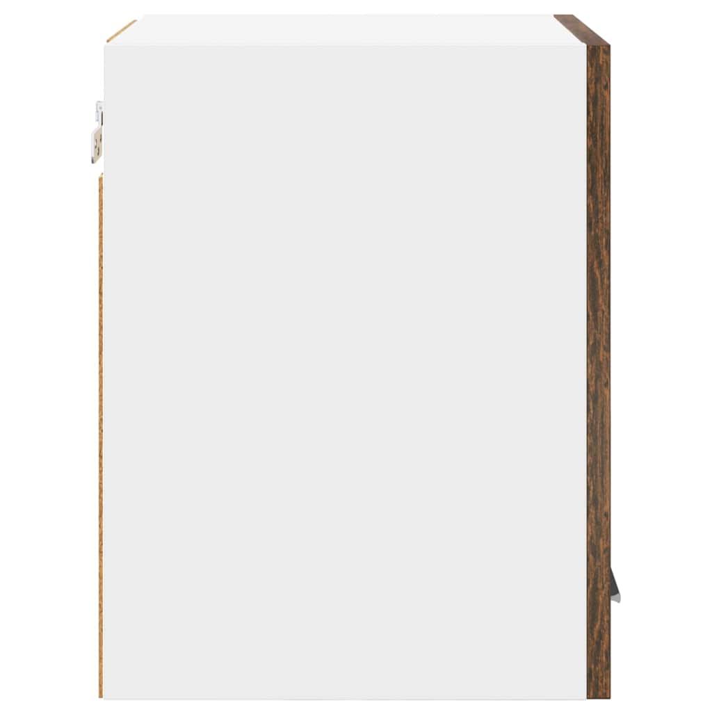 Armadio pensile con porta 2 pcs Rovere Affumicato e Bianco | homemem39