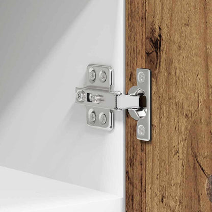 Armadio pensile con porta Legno Antico e Bianco 30 x 31 x 40 cm | homemem39