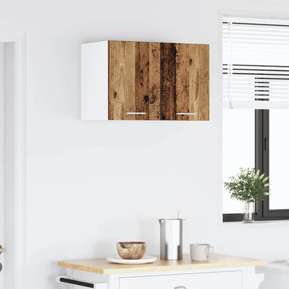 Armadio pensile con porta Legno Antico e Bianco 30 x 31 x 40 cm | homemem39