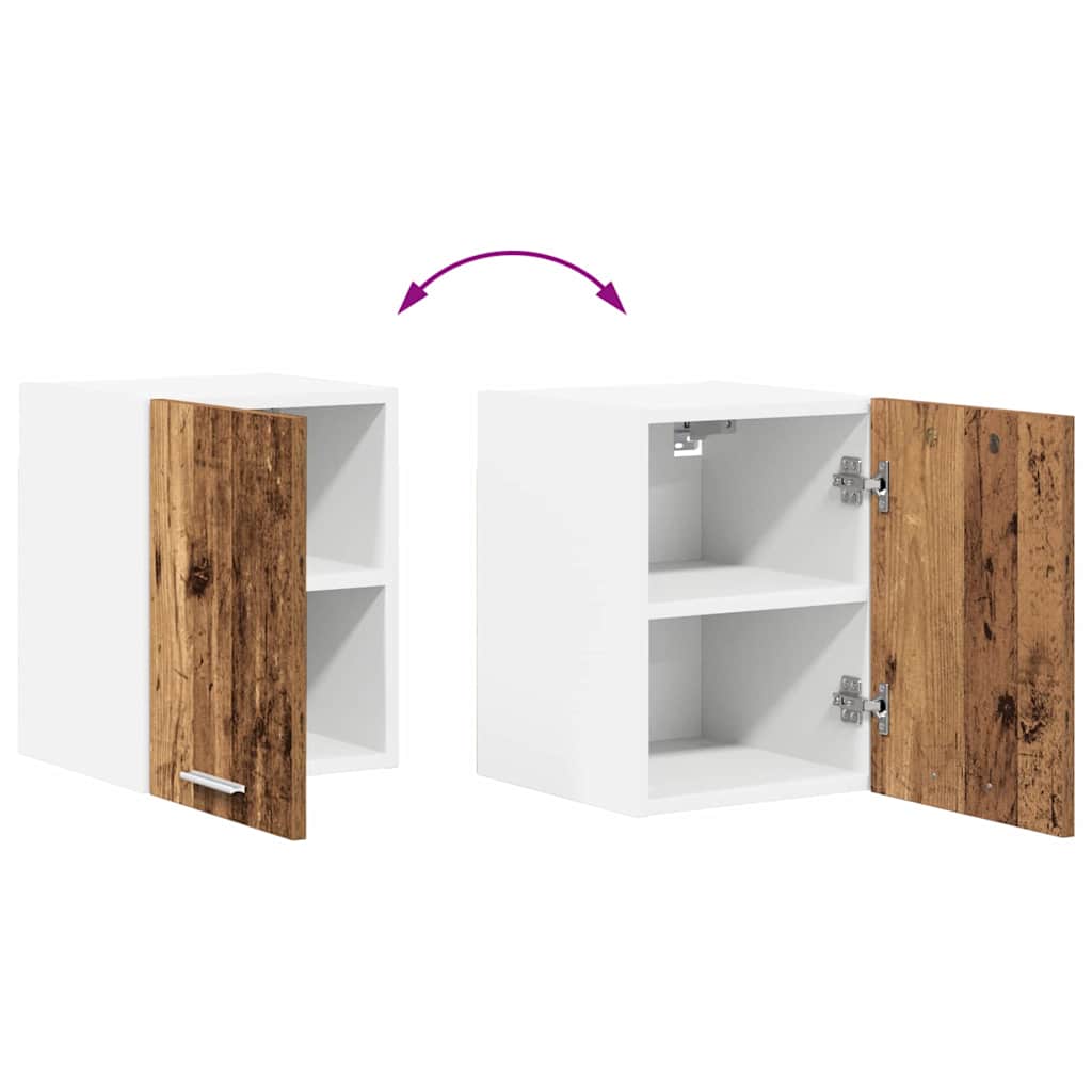 Armadio pensile 2 pcs Legno Antico e Bianco 30 x 31 x 40 cm