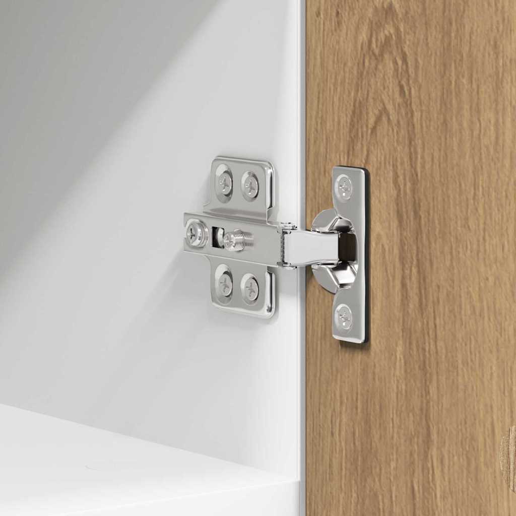 Armadio pensile 2 pcs Rovere Artigiano e Bianco 30 x 31 x 40 cm