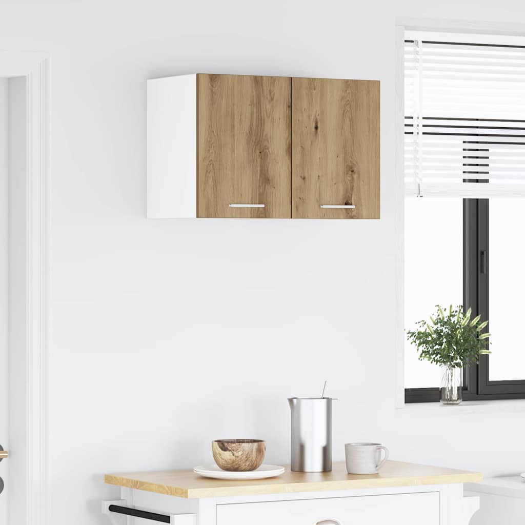 Armadio pensile 2 pcs Rovere Artigiano e Bianco 30 x 31 x 40 cm | homemem39