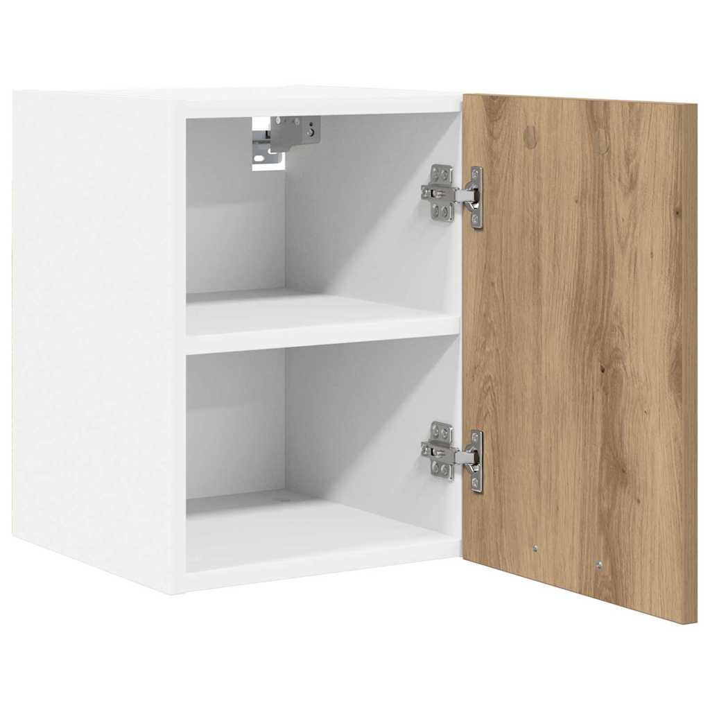 Armadio pensile 2 pcs Rovere Artigiano e Bianco 30 x 31 x 40 cm | homemem39