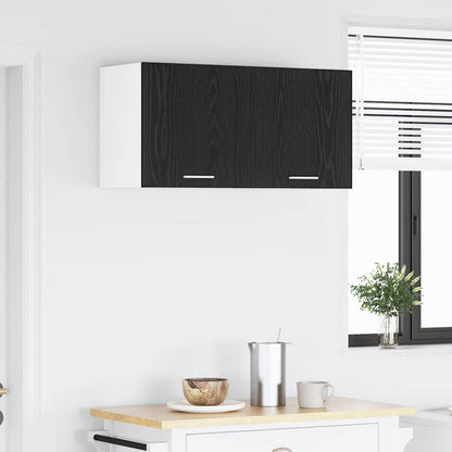 Armadio pensile con porta Rovere Nero e Bianco 40 x 31 x 40 cm | homemem39
