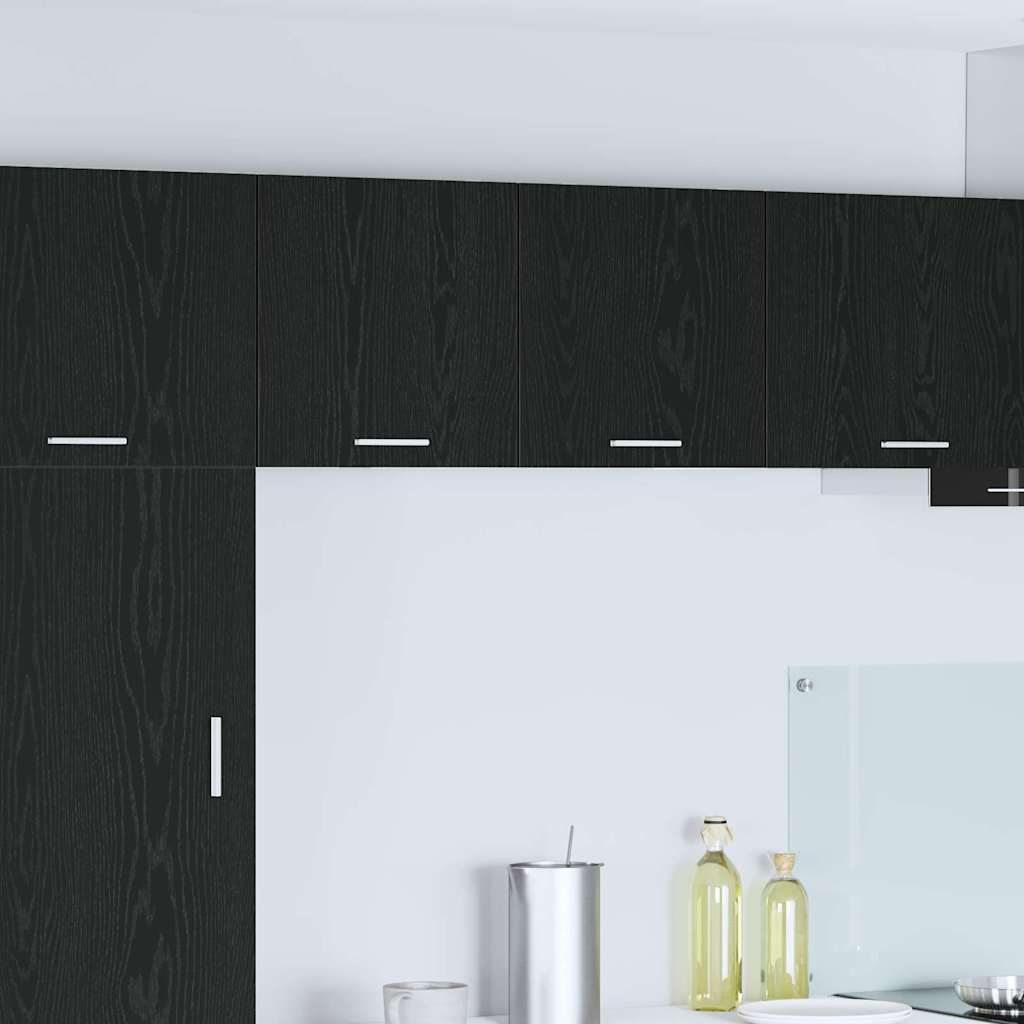 Armadio pensile 2 pcs Rovere Nero e Bianco 40 x 31 x 40 cm | homemem39