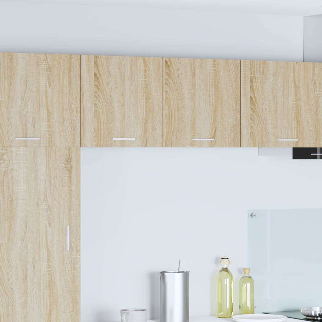 Armadio pensile con porta Riga 2 pcs Quercia Sonoma e Bianca | homemem39