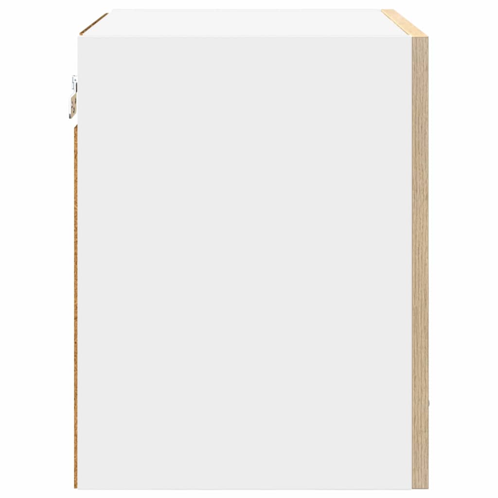 Armadio pensile con porta Riga 2 pcs Quercia Sonoma e Bianca | homemem39