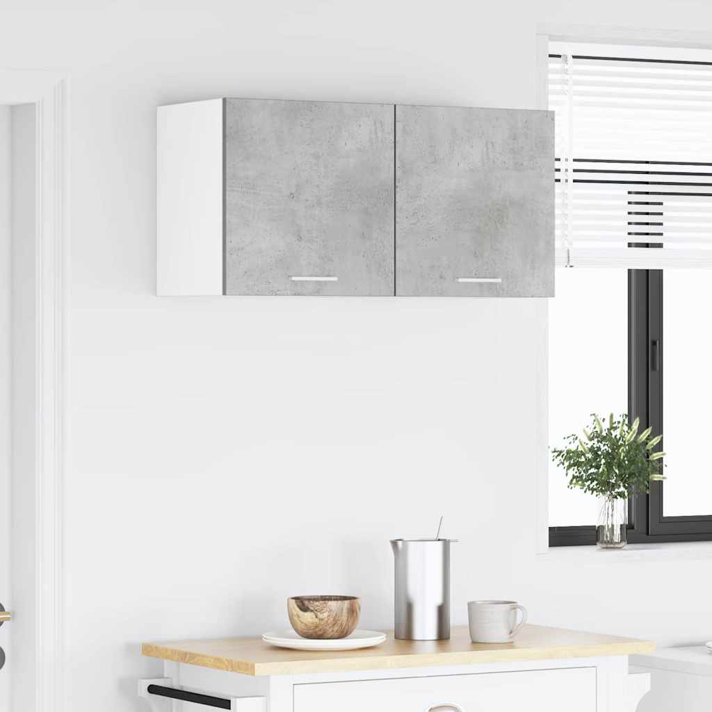 Armadio pensile 2 pcs Grigio Cemento e Bianco 40 x 31 x 40 cm | homemem39