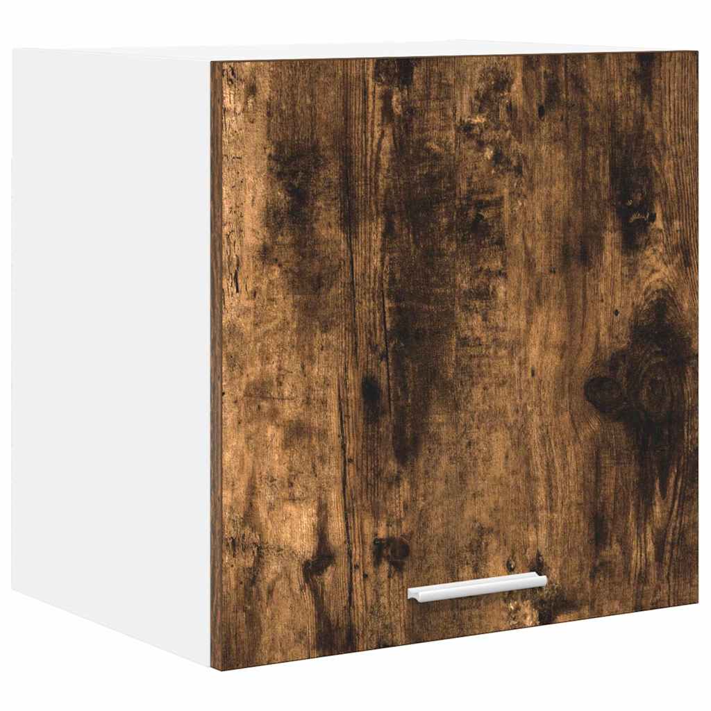 Armadio pensile con porta 2 pcs Rovere Affumicato e Bianco | homemem39