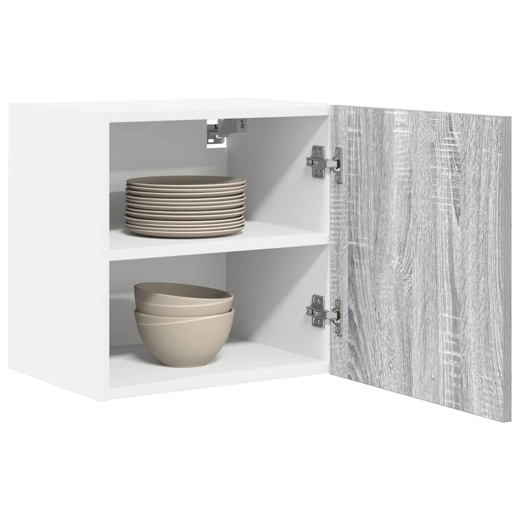 Armadio pensile Grigio Sonoma e Bianco 40 x 31 x 40 cm