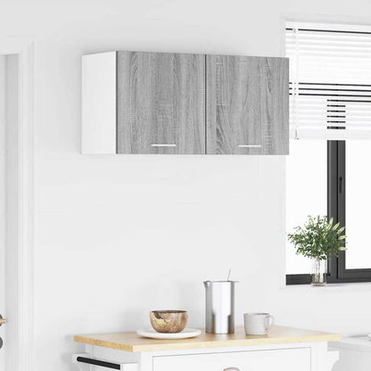Armadio pensile 2 pcs Grigio Sonoma e Bianco 40 x 31 x 40 cm | homemem39