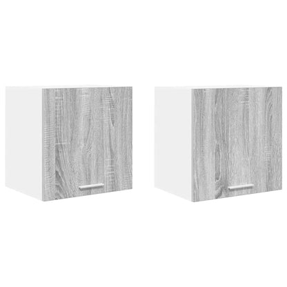 Armadio pensile 2 pcs Grigio Sonoma e Bianco 40 x 31 x 40 cm | homemem39