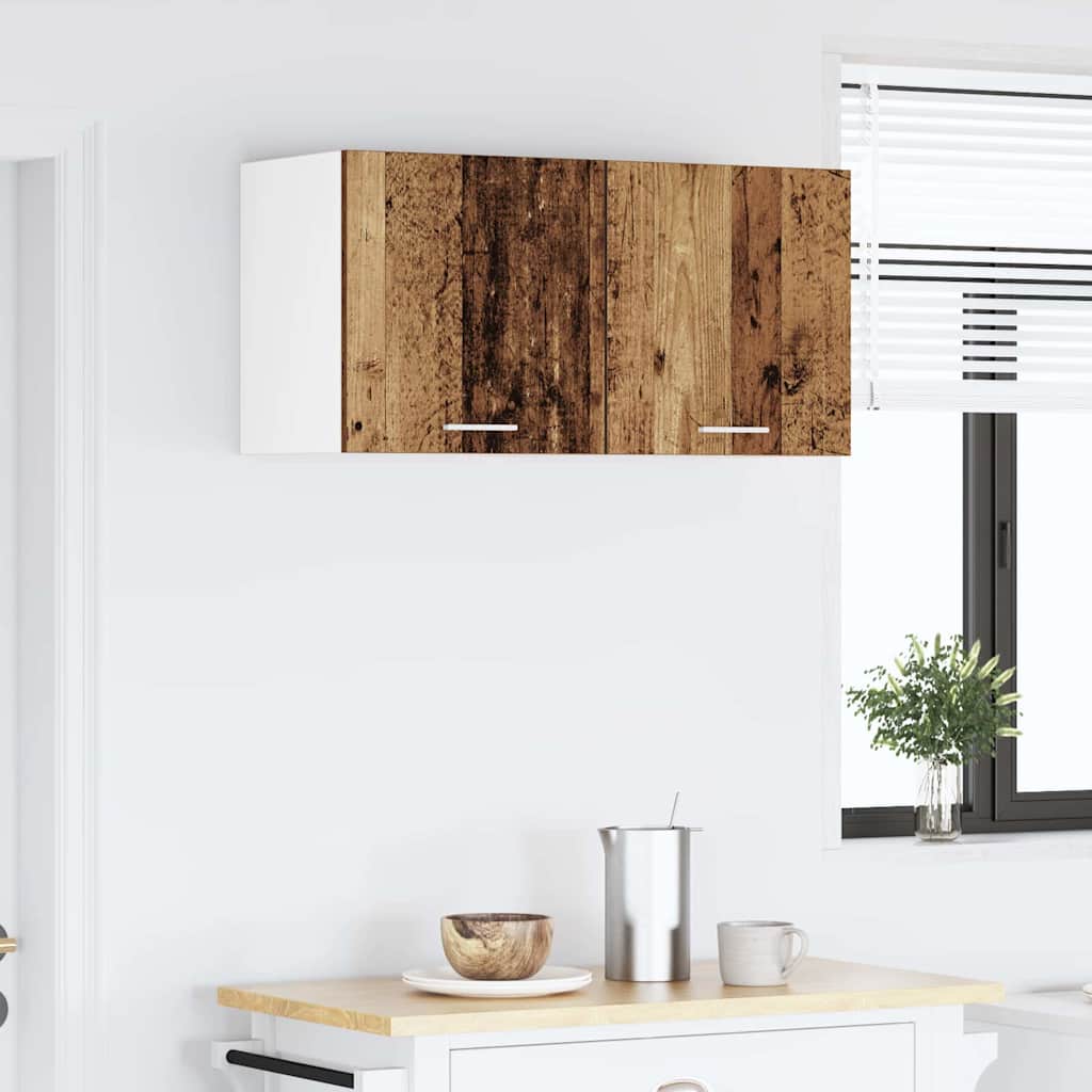 Armadio pensile 2 pcs Legno Antico e Bianco 40 x 31 x 40 cm | homemem39