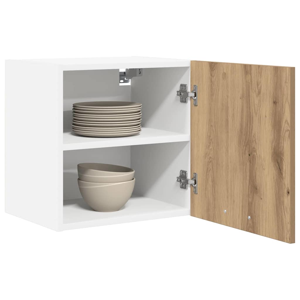 Armadio pensile 2 pcs Rovere Artigiano e Bianco 40 x 31 x 40 cm