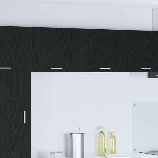 Armadio pensile 2 pcs Rovere Nero e Bianco 50 x 31 x 40 cm | homemem39