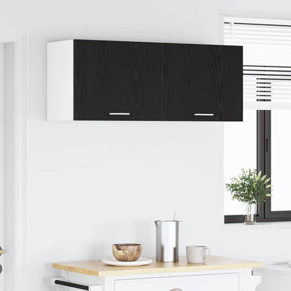 Armadio pensile 2 pcs Rovere Nero e Bianco 50 x 31 x 40 cm | homemem39