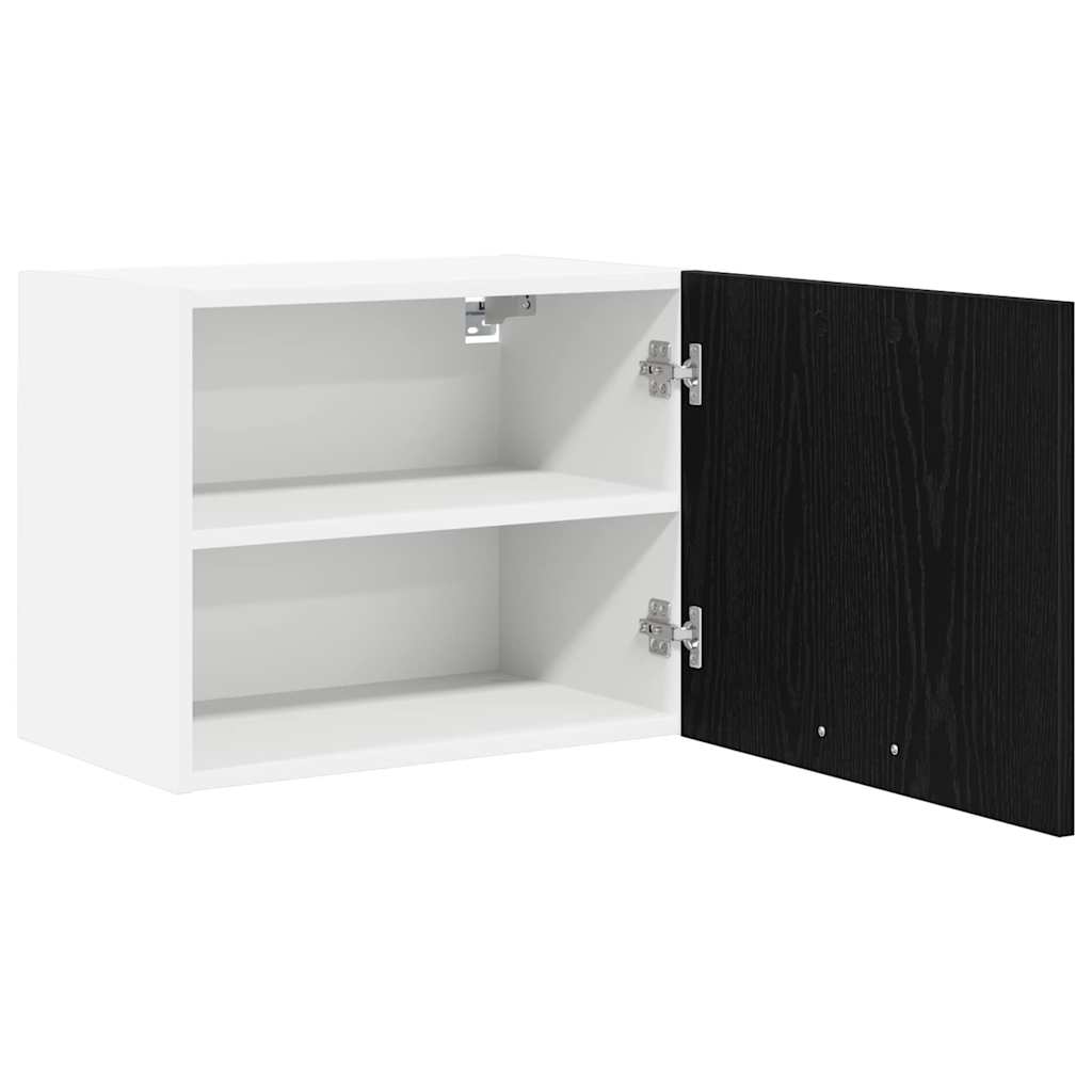 Armadio pensile 2 pcs Rovere Nero e Bianco 50 x 31 x 40 cm | homemem39