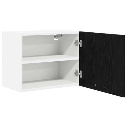 Armadio pensile 2 pcs Rovere Nero e Bianco 50 x 31 x 40 cm | homemem39