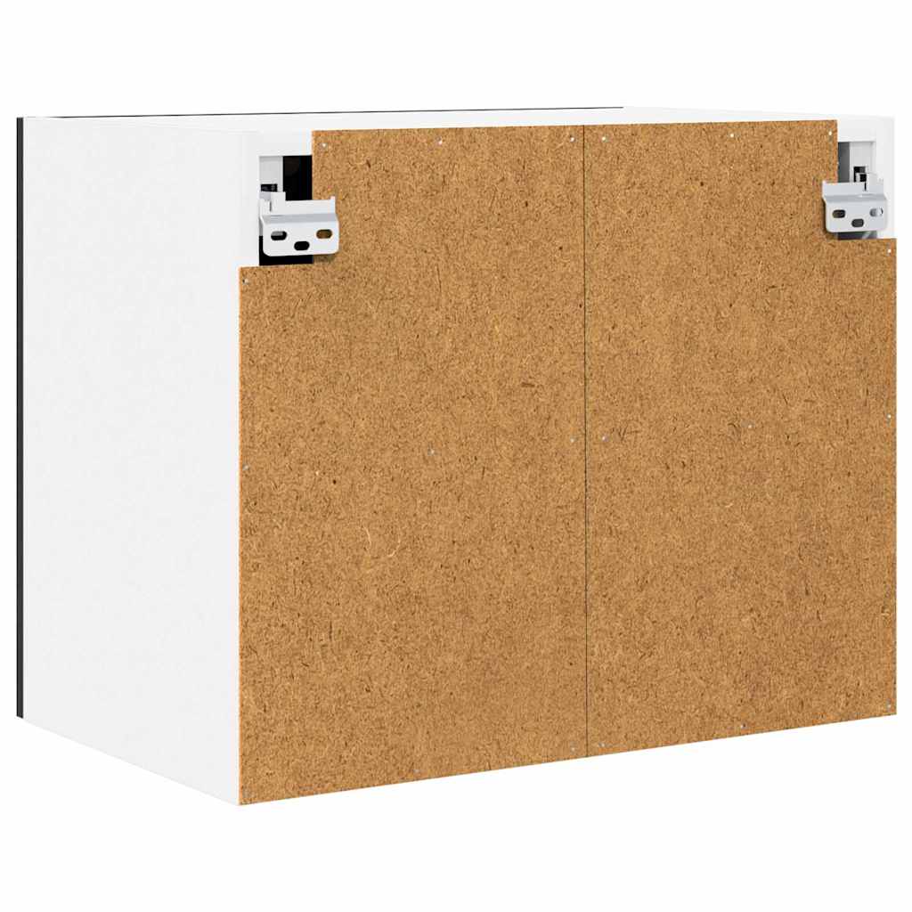 Armadio pensile 2 pcs Rovere Nero e Bianco 50 x 31 x 40 cm | homemem39